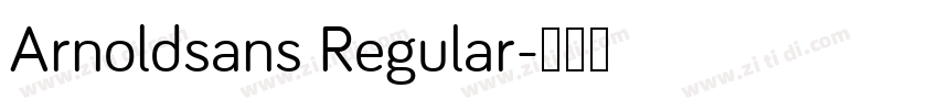 Arnoldsans Regular字体转换